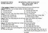 Đề Kiểm Tra Công Nghệ 8 Giữa Kì 2